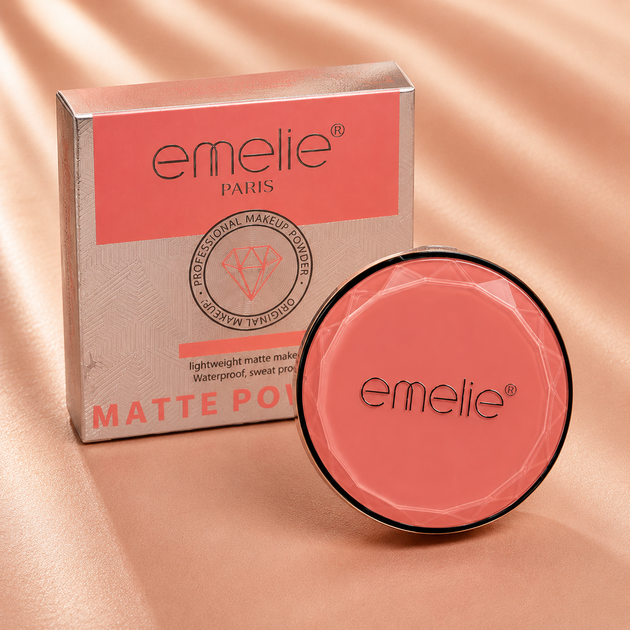 Emelie Paris Natural Matte Waterproof Long Wear Face Powder