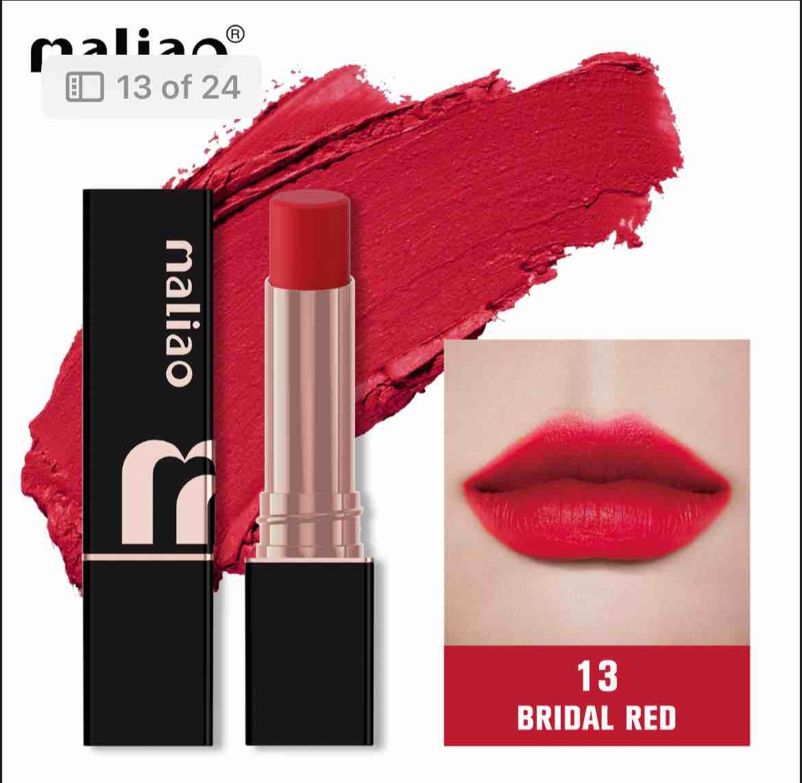 Maliao Super Non Transfer Lipstick Long Lasting Matte Finish Smudge-Proof Formula