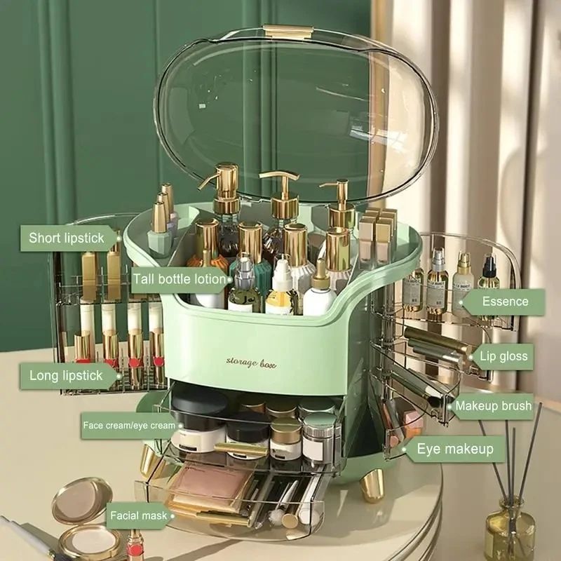 Multifunctional Large Capacity Luxury Cosmetic Organizer Desktop Storage Box