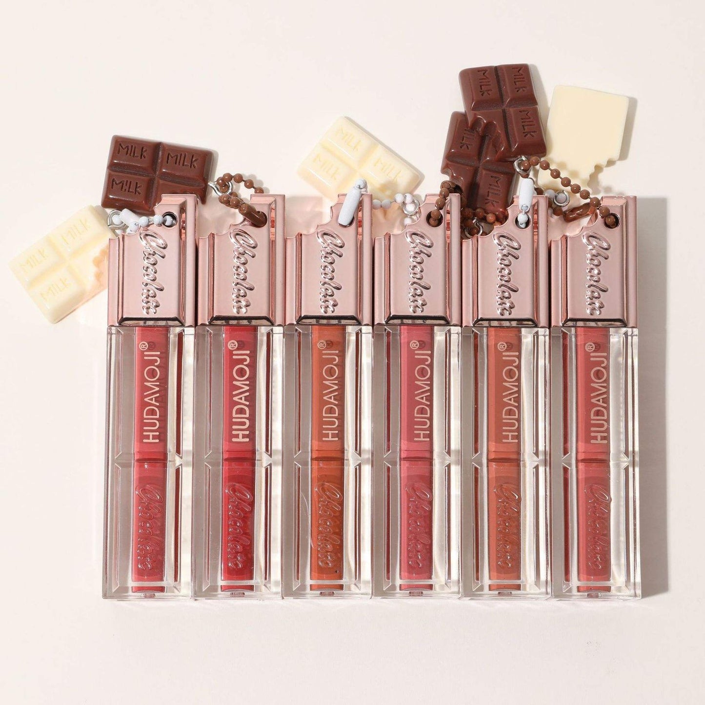 Hudamoji Chocolate Matte Lip Gloss Pack of 6