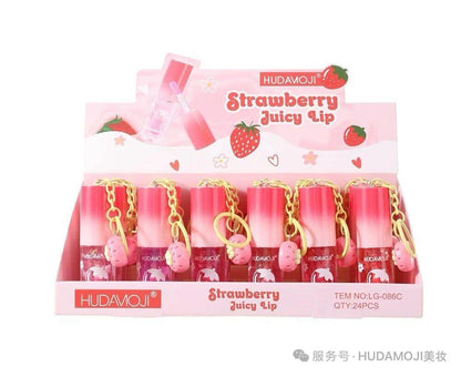 Hudamoji Strawberry Juicy Lip Gloss Pack of 2