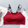 Pink Letter Print Sports Bra Free Size Adjustable Free Size Code 335