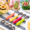 Stainless Steel Watermelon Baller Cutter Carving Knife Double Side Fruit Digging Ice Cream Platter Spoon
