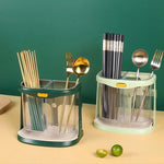 Multipurpose Wall Mounted Or Desktop Standing Kitchen Cutlery Holder Organizer With Drain Hole Visible Compartments