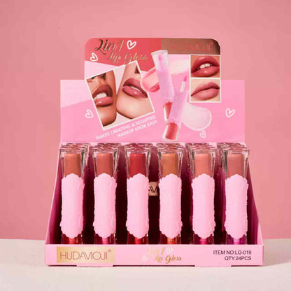 Hudamoji 2in1 6 Nude Gloss + 6 Pink Magic Gloss