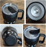 Portable Korean Coffee Cup With Lid Straw 480ml