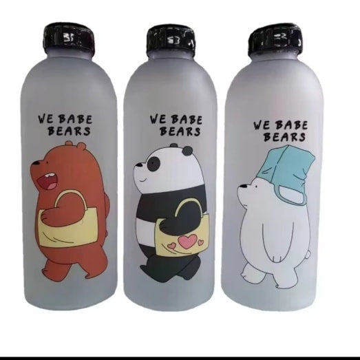 We Babe Bears Character Water Bottle Without straw cap
