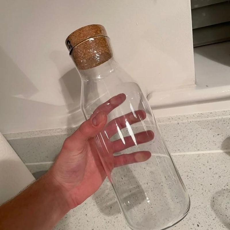 Borosilicate Glass Jar Bottle With Wooden Cork Cap