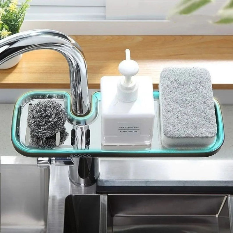 Premium Quality Faucet Rack Sponge Drainer Bathroom Soap Shampoo Storage Shelf