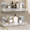 Premium Luxury Crystal Wall Mounted Shelf With Suction Cup