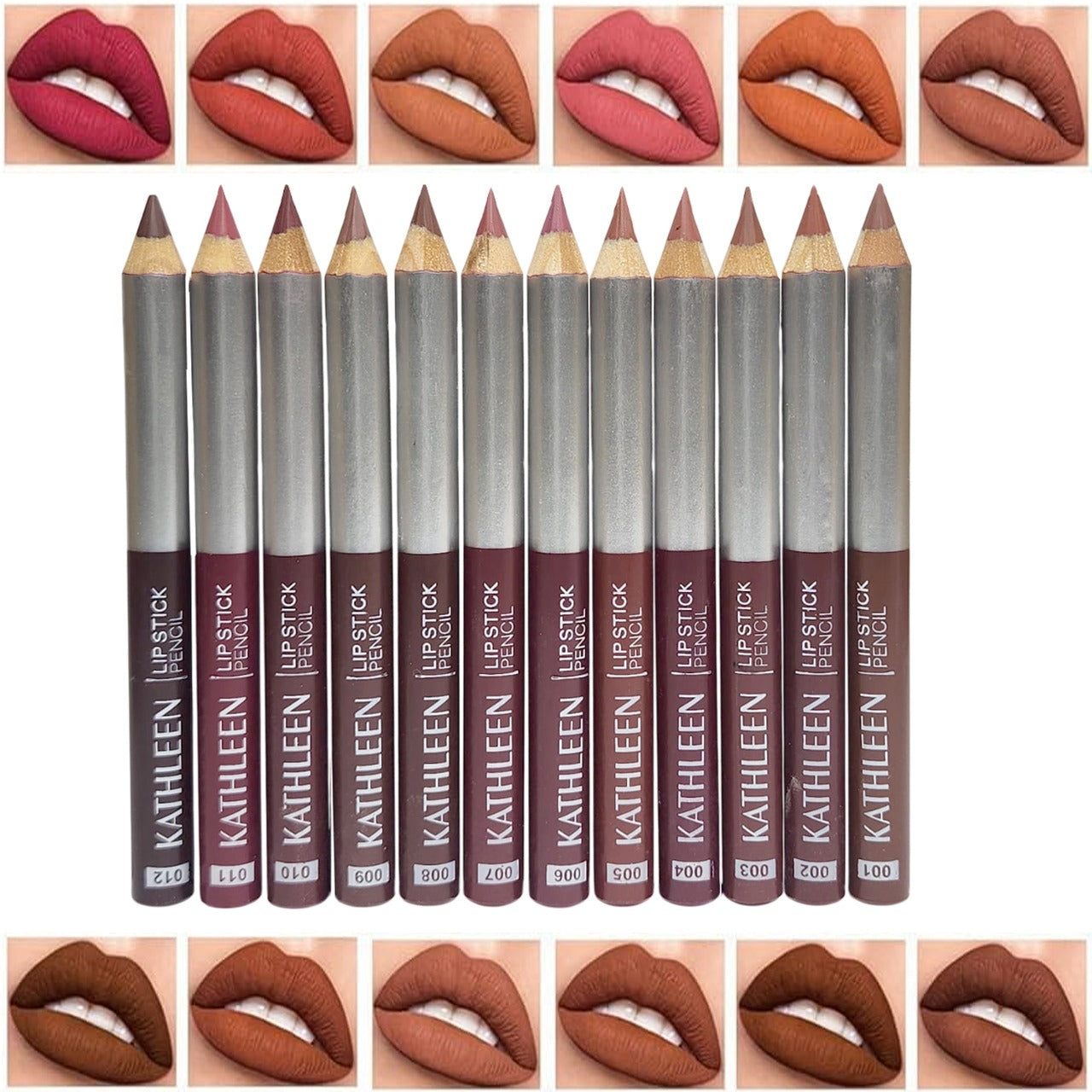 KATHLEEN Lipstick Pencil 12Pcs Set