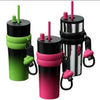 Stainless Steel Thermal Mug with Lid and Straw Leak-Proof Tumbler With Holding Strap 500ml