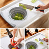 Multifunctional 2in1 Over The Sink Cutting Board With Silicone Drain Storage Basket