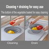 Multifunctional 2in1 Over The Sink Cutting Board With Silicone Drain Storage Basket