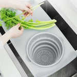 Multifunctional 2in1 Over The Sink Cutting Board With Silicone Drain Storage Basket