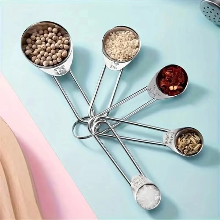 Stainless Steel Scale Measuring Spoons Measuring Cup 5 Pcs Tools Set