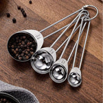 Stainless Steel Scale Measuring Spoons Measuring Cup 5 Pcs Tools Set