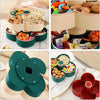 Multi Compartment Rotating 2 Layer Dry Fruit Nuts Candy Tray Container Box