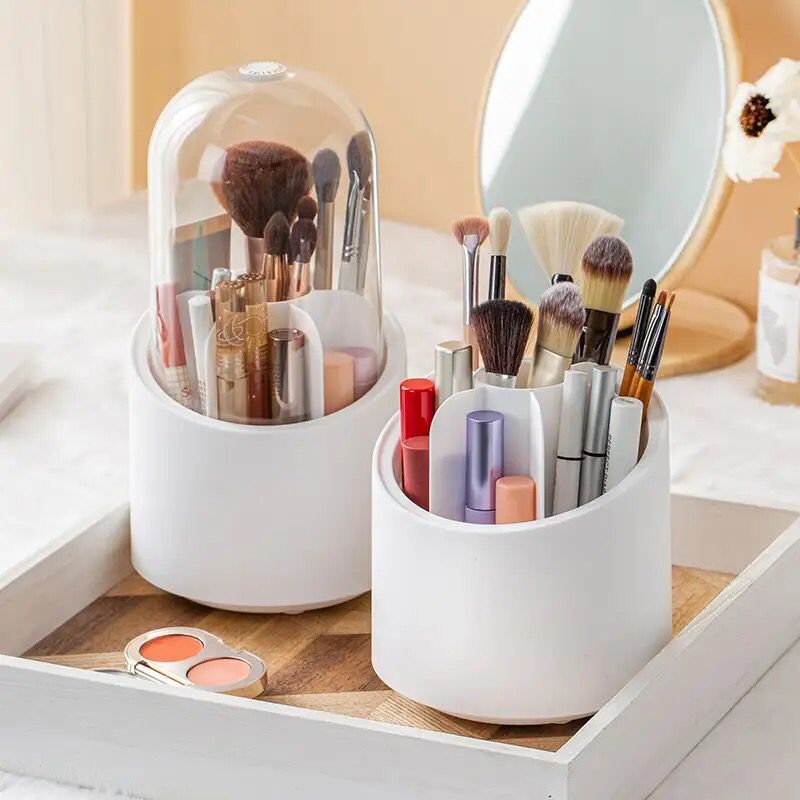 360 ° Rotating Makeup Pen Brush Storage Box Portable Lipstick Eyebrow Pen Eyeshadow Pen Brush Holder Organizer