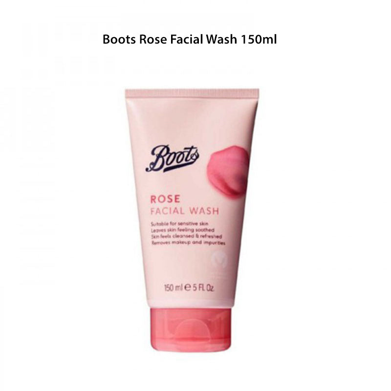 BOOTS ROSE FACIAL WASH TUBE 150ML