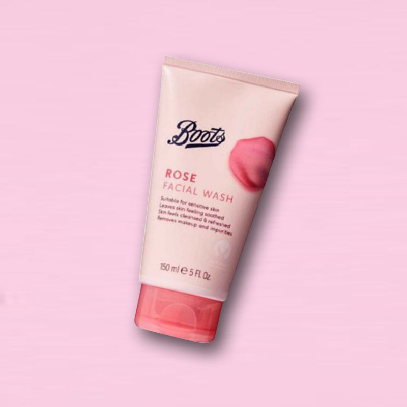 BOOTS ROSE FACIAL WASH TUBE 150ML