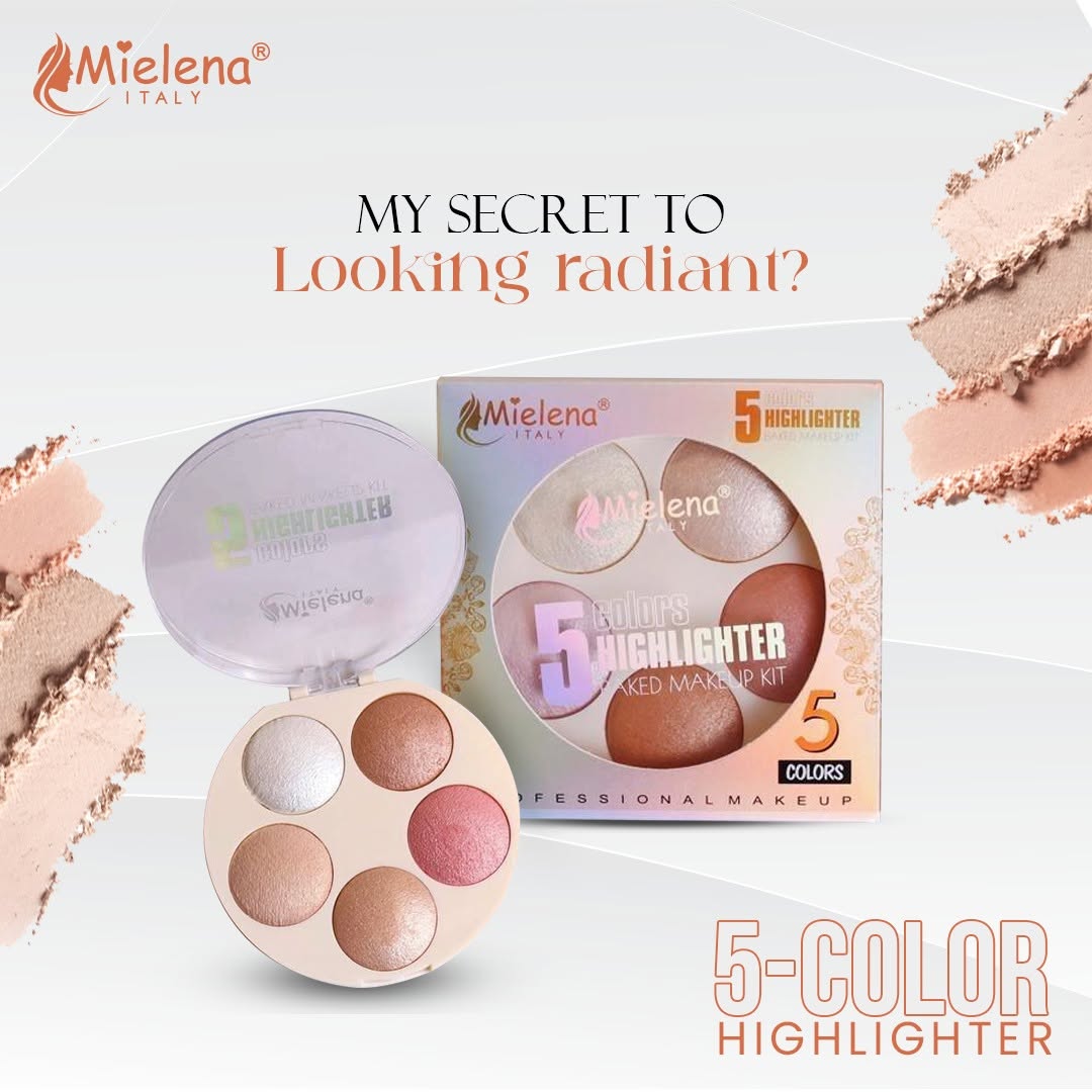 Mielena 5 Color Highlighter Palette