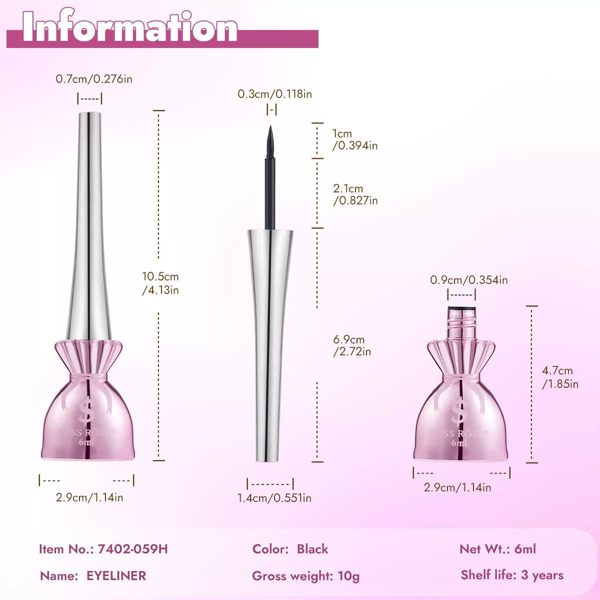 Miss Rose Dollee Eyeliner Waterproof