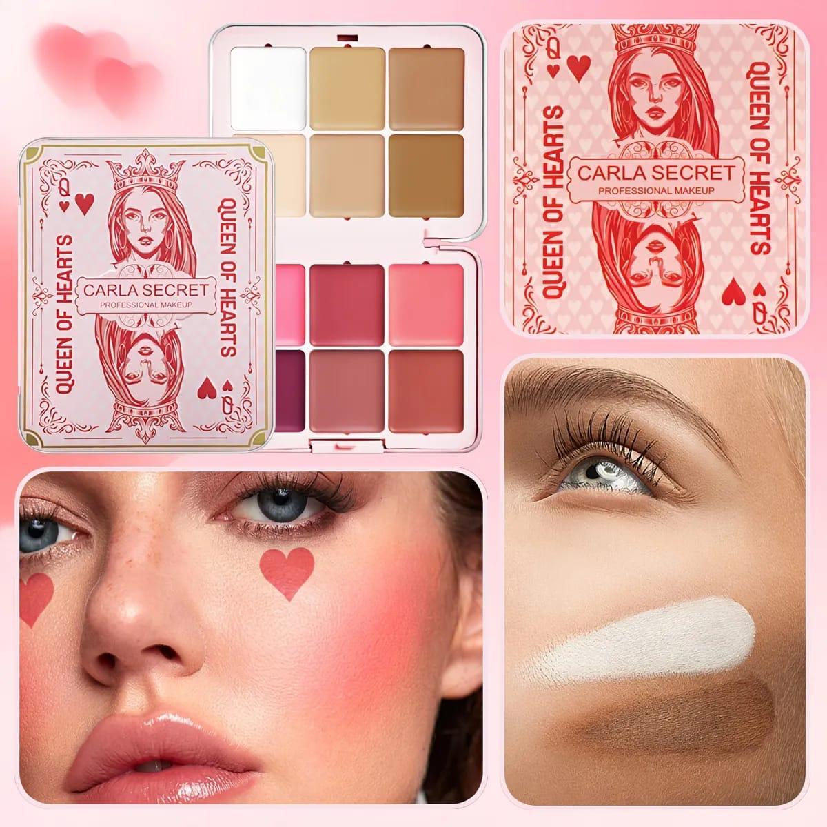 Queen Of Hear Carla Secret 12color Concealer Blush Multi-functional Makeup Palette