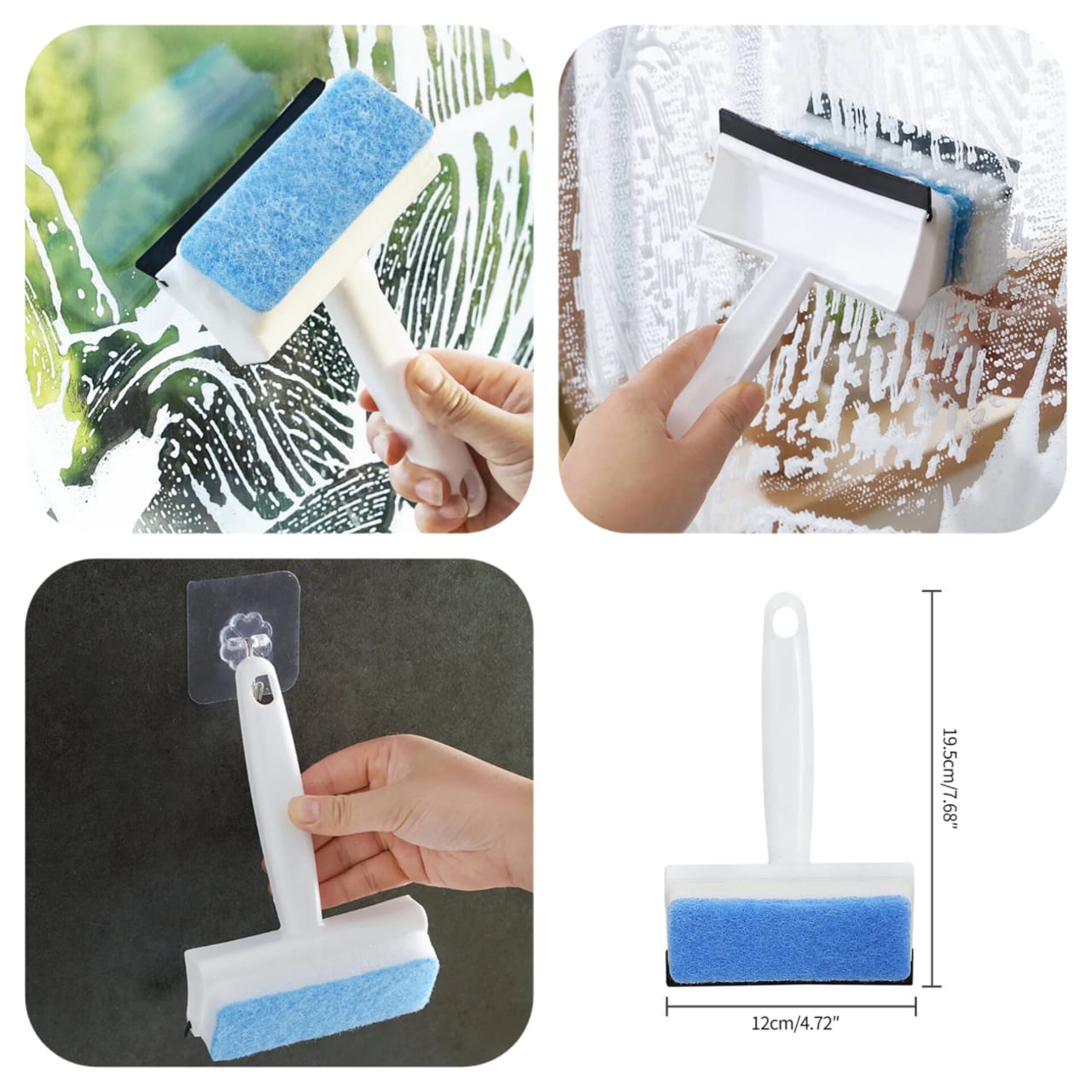 Multifunctional 2in1 Portable Window Cleaner Foamic Wiper