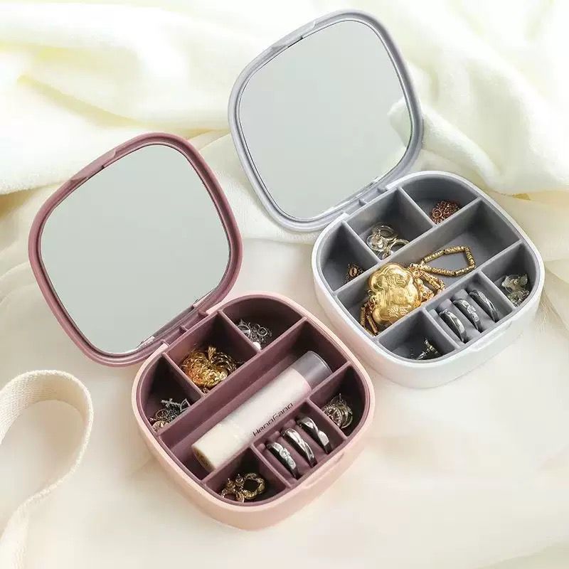 Square Shape Jewellery & Multi Purpose Box With Mirror