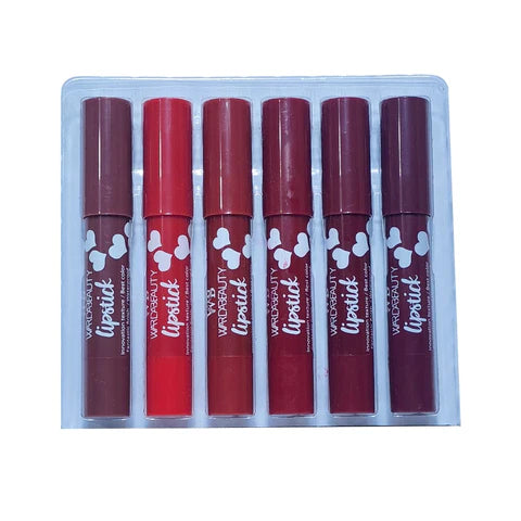 Warda Beauty Rich Creamy Matte Color Classic Lip Crayon 6cs Set