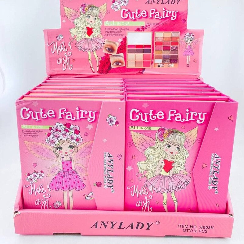 Any Lady Cute Fairy All in One Makeup Highlighter Blusher Lipstick Eyebrow Powder Eyeshadow Palette