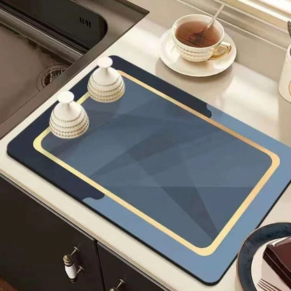 Anti Slip Simple Countertop Table Mat Dish Drying Mat