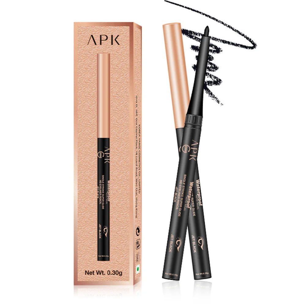 APK Auto Kajal Eyeliner Pencil Jet Black Waterproof HD Eyeliner