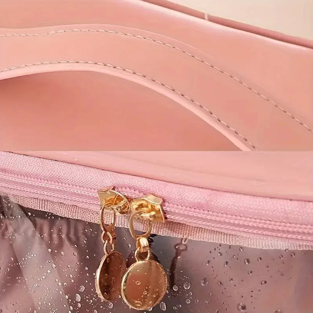 Multifunctional Luxury PU Leather Transparent Cosmetic Pouch Makeup Bag Organizer