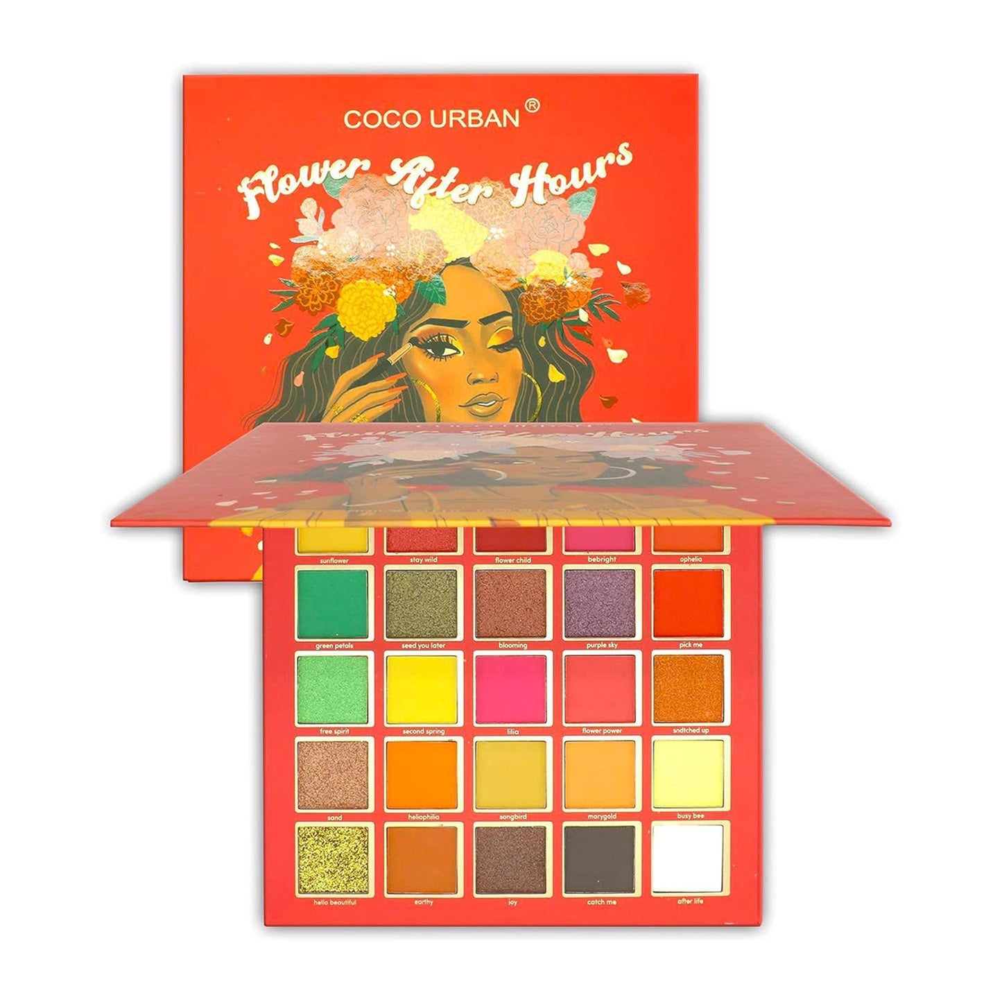 Coco Urban Beauty Red Pop Eyeshadow Palette 25 Bright Colors Eyeshadow