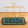 Golden Metal Glass Stand Cup Drying Rack For Kitchen