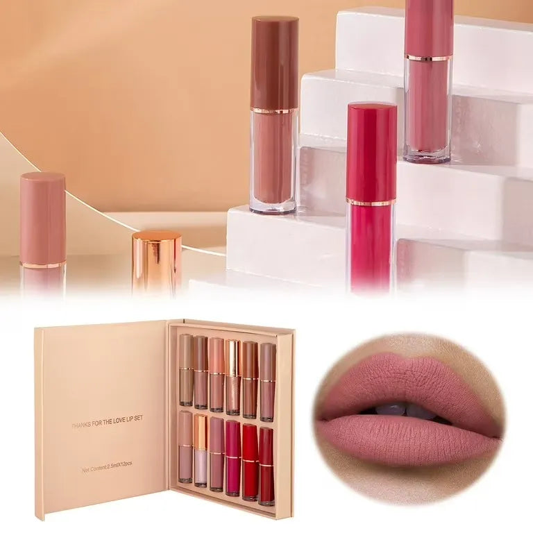 KS-One 12 Color Matte Liquid Lipstick Gift Set