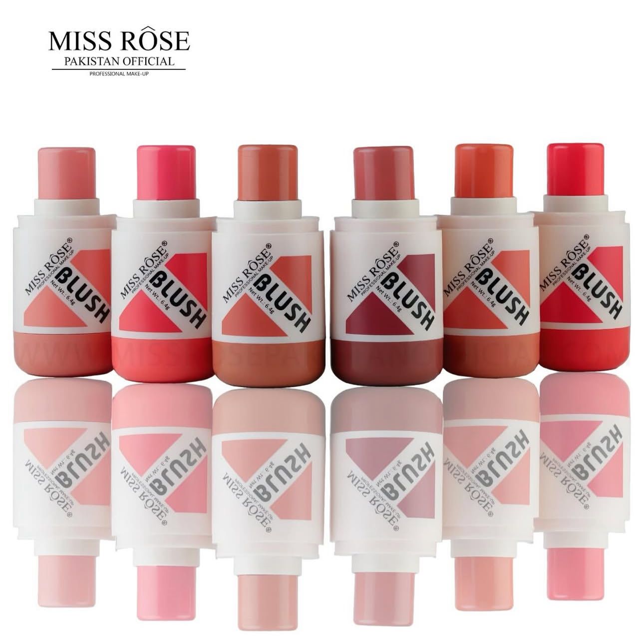 Miss Rose Capsule Creamy Blush Stick 6Pcs Set