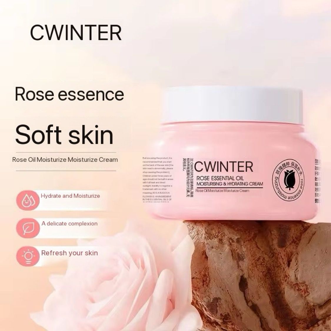 CWINTER Rose Essential Oil Moisturizing And Hydrating Cream