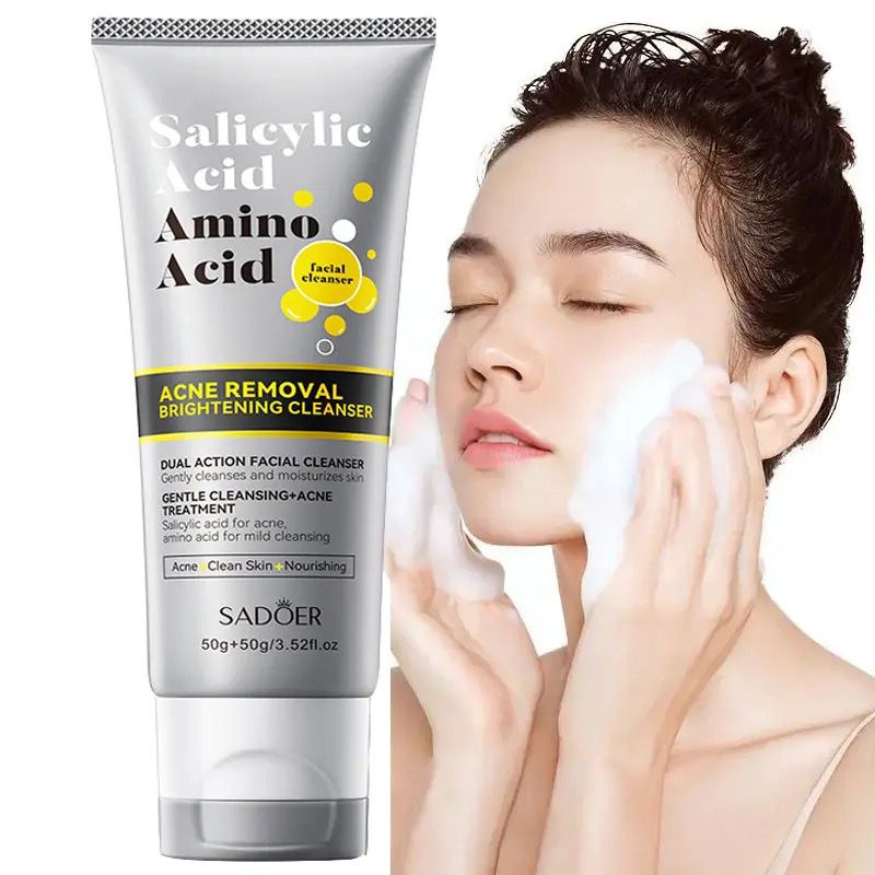 Sadoer Salicylic Acid Amino Acid Acne Removal Brightening Dual Action Facial Cleanser