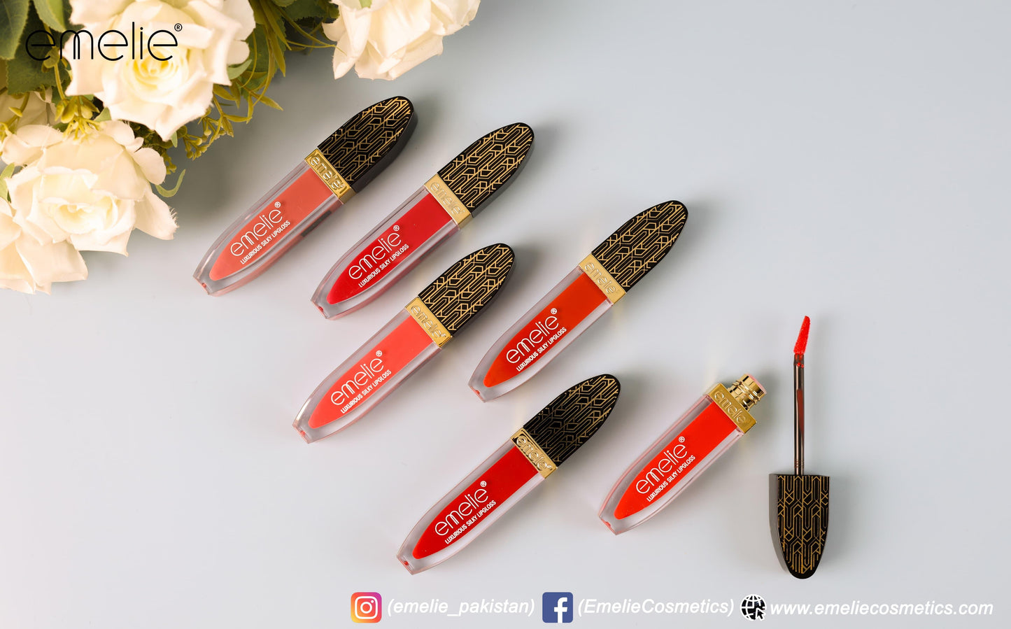 Emelie Luxurios Silky Lipgloss Pack of 6