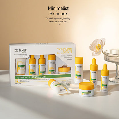 Dr Rashel Turmeric Glow Brightening Skin Care Travel Box 5 Piece Set