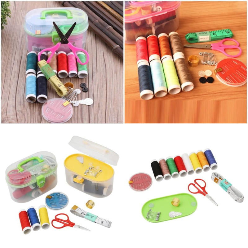 Mini Sewing Box Kit With Threads Set
