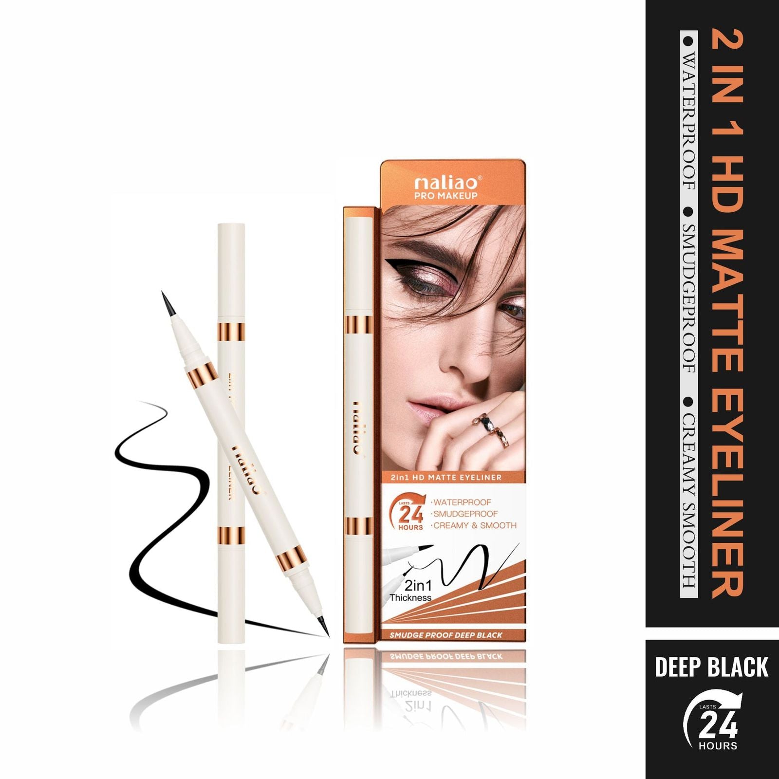 Maliao 2in1 HD Matte Eyeliner Precision Perfection in Every Stroke