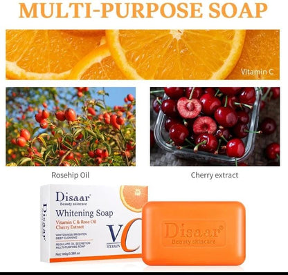 Disaar Whitening Soap Vitamin C & Rose Oil Cherry Extract 100g