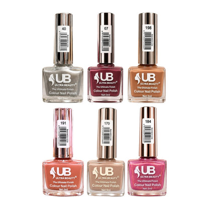 Ultra Beauty The Ultimate Finish Colour Nail Polish 6Pcs Set