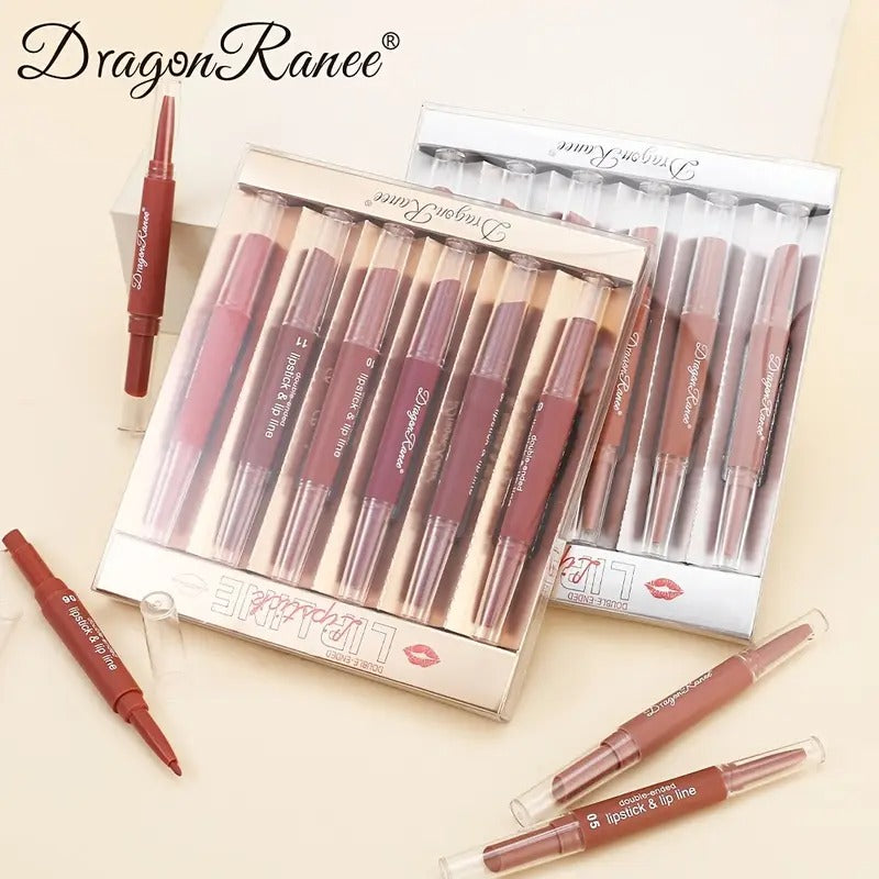 Dragon Ranee Double Head Matte Lip Liner Matte Lipstick Pen
