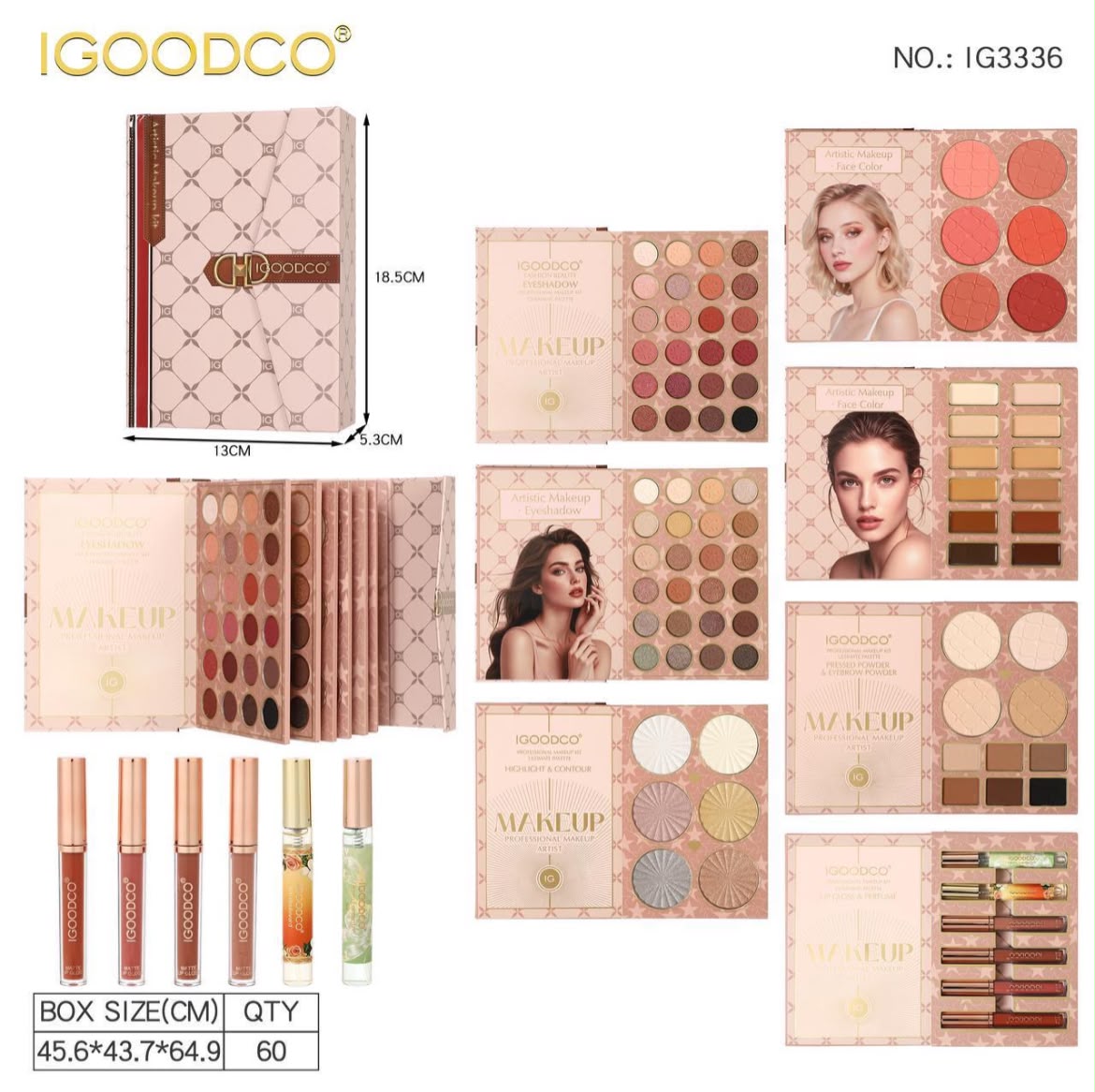 IGOODCO Professional Makeup Book Kit IG3336