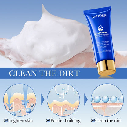 Sadoer Caviar + Hyaluronic Acid Cleanser - 100g